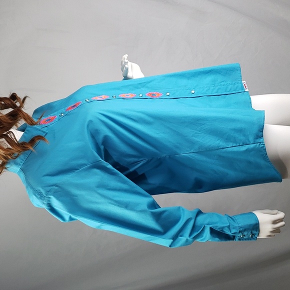 Vintage ELY Country Charmers Womens  Size Large Snap Button Western Aztec - Picture 8 of 13